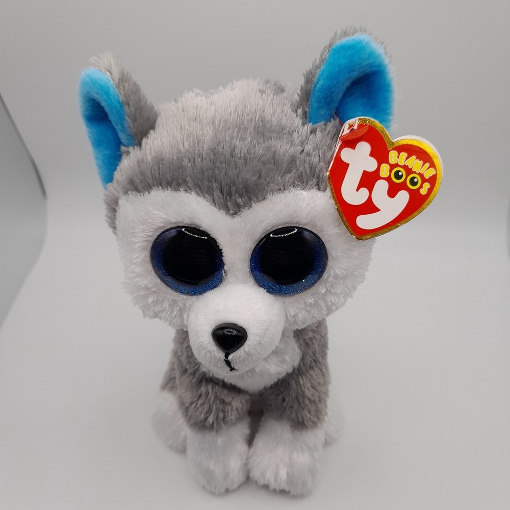 TY Beanie Boos - SLUSH the Husky Dog Plush (Glitter Eyes) (6 inch) Stuffed Toy - Picture 2 of 12